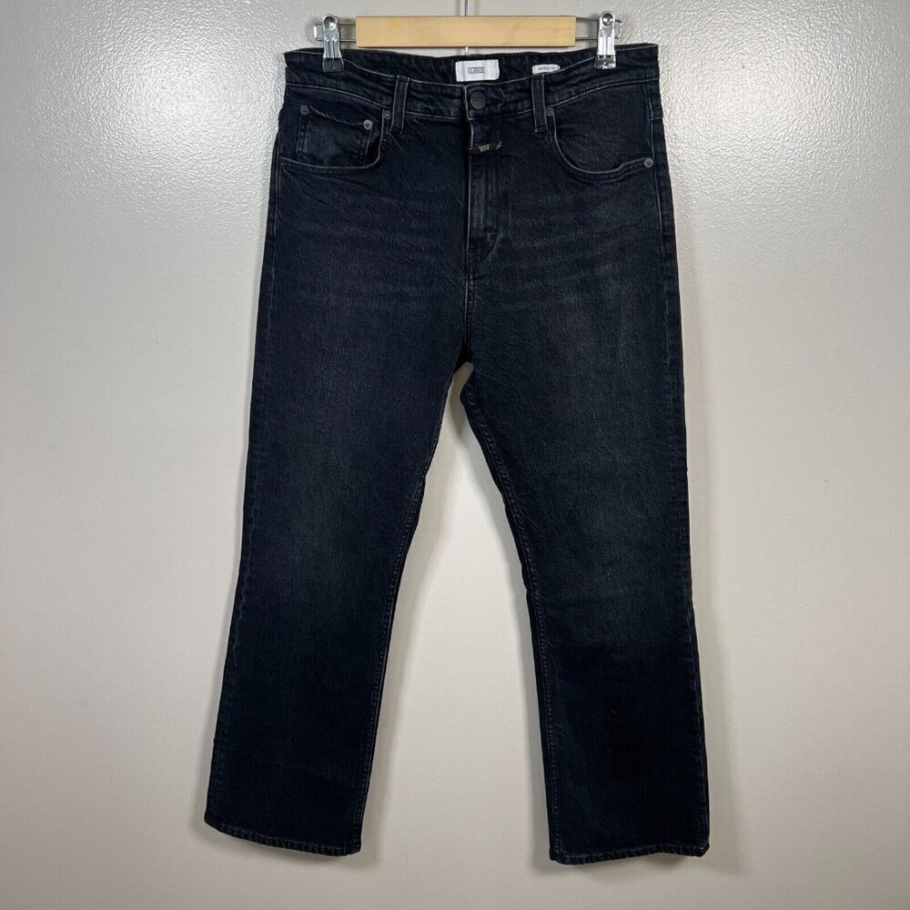Closed Baylin Kick Flare Jeans Womens Size 31 Black High Rise High Waist Denim